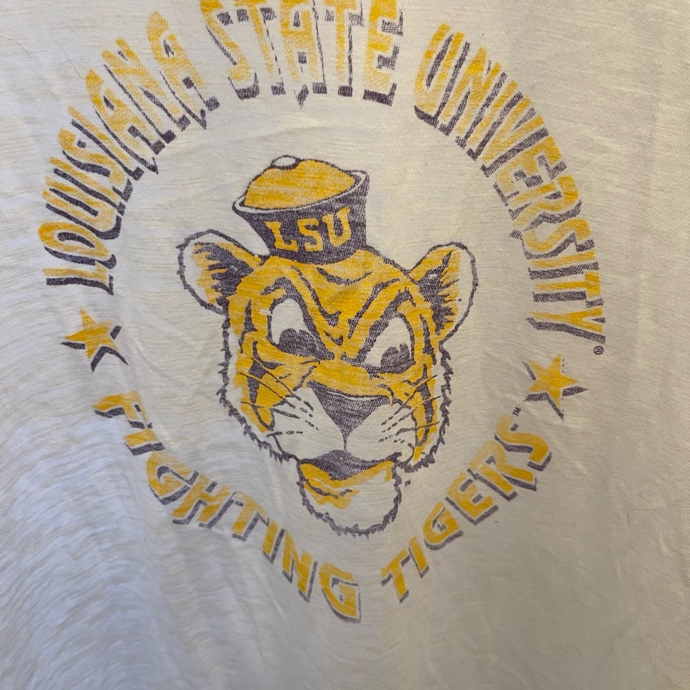 ’47 Brand LSU Fighting Tigers Lightweight Raglan Top | XL | Purple Gold - Picture 3 of 6